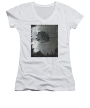 Dirty Silver Sunflower - Women's V-Neck (Athletic Fit)