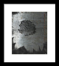 Dirty Silver Sunflower - Framed Print