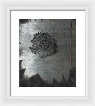 Dirty Silver Sunflower - Framed Print