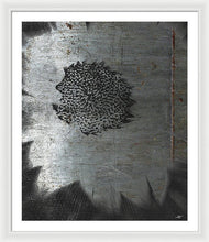 Dirty Silver Sunflower - Framed Print