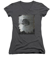 Dirty Silver Sunflower - Women's V-Neck (Athletic Fit)