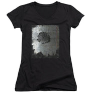 Dirty Silver Sunflower - Women's V-Neck (Athletic Fit)