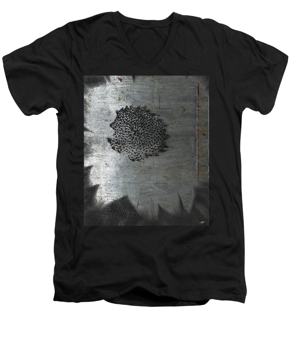 Dirty Silver Sunflower - Men's V-Neck T-Shirt