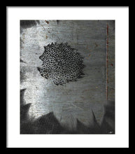Dirty Silver Sunflower - Framed Print