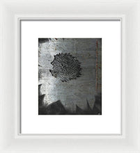 Dirty Silver Sunflower - Framed Print