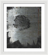 Dirty Silver Sunflower - Framed Print