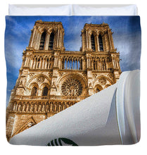 Discarded Coffee Cup Trash Oh Yeah - And Notre Dame - Duvet Cover