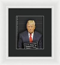 Donald Trump Mugshot - Framed Print