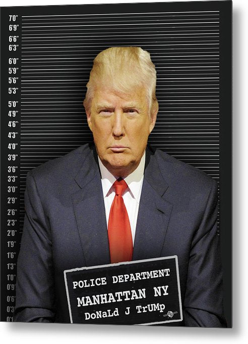 Donald Trump Mugshot - Metal Print