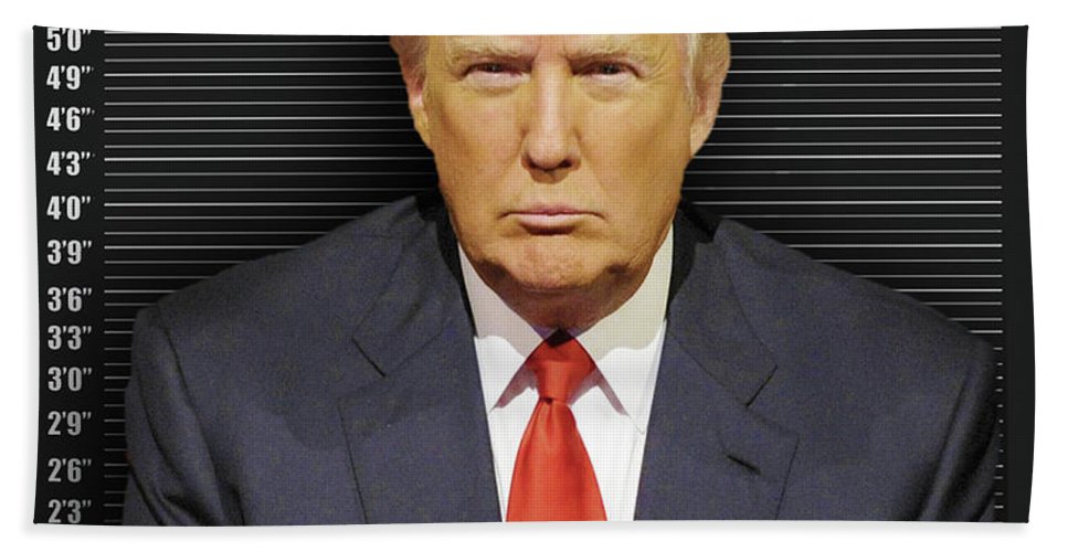 Donald Trump Mugshot - Beach Towel