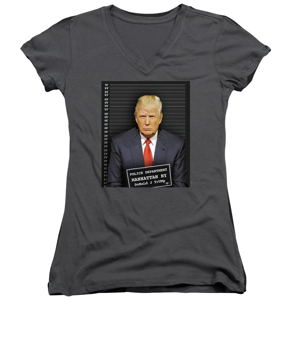 Donald Trump Mugshot - Women's V-Neck (Athletic Fit)