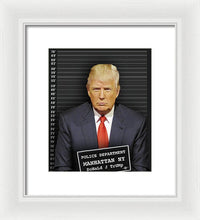 Donald Trump Mugshot - Framed Print