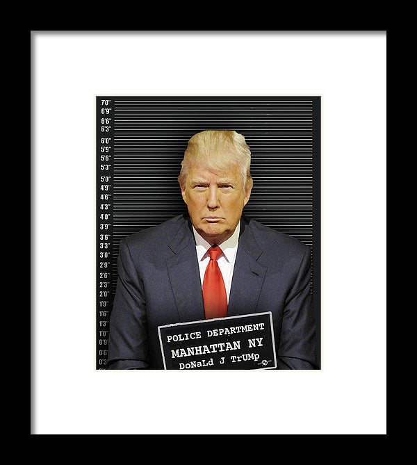 Donald Trump Mugshot - Framed Print