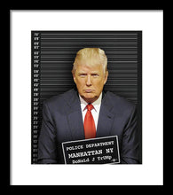 Donald Trump Mugshot - Framed Print