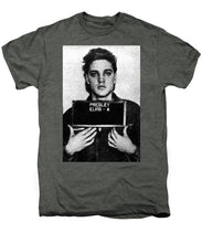 Elvis Presley Mug Shot Acrylic - Men's Premium T-Shirt