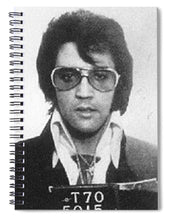 Elvis Presley Mug Shot Vertical - Spiral Notebook