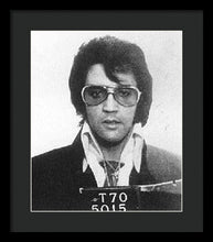 Elvis Presley Mug Shot Vertical - Framed Print