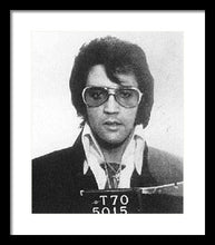 Elvis Presley Mug Shot Vertical - Framed Print
