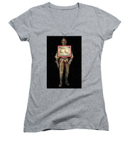 Yes She Can - Women's V-Neck (Athletic Fit)