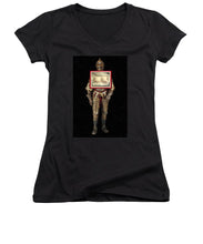 Yes She Can - Women's V-Neck (Athletic Fit)