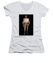 Yes She Can - Women's V-Neck (Athletic Fit)