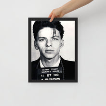 Frank Sinatra Mug Shot Mugshot Vertical Framed poster