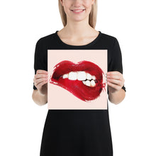 Sexy Lip Bite Mouth Lipstick Poster