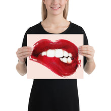 Sexy Lip Bite Mouth Lipstick Poster