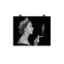 Queen Elizabeth Smoking Poster