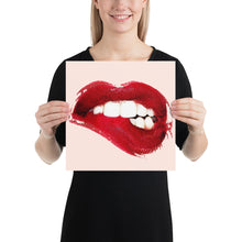 Sexy Lip Bite Mouth Lipstick Poster