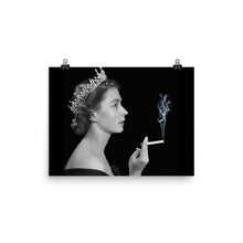Queen Elizabeth Smoking Poster