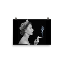 Queen Elizabeth Smoking Poster