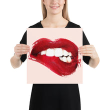 Sexy Lip Bite Mouth Lipstick Poster
