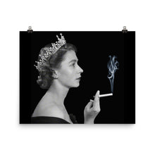Queen Elizabeth Smoking Poster