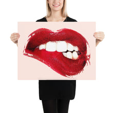 Sexy Lip Bite Mouth Lipstick Poster