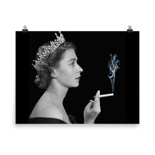 Queen Elizabeth Smoking Poster