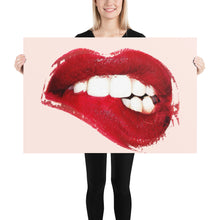 Sexy Lip Bite Mouth Lipstick Poster