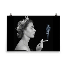 Queen Elizabeth Smoking Poster
