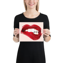 Sexy Lip Bite Mouth Lipstick Poster