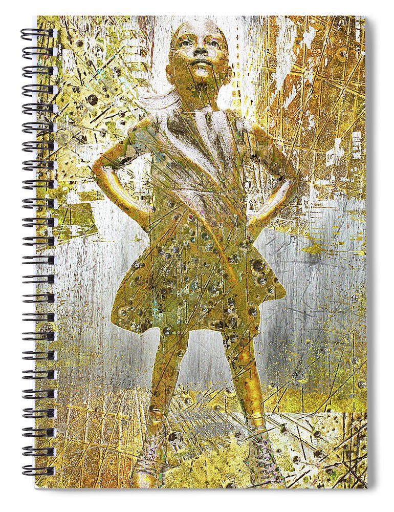 Fearless Girl By Kristen Visbal - Spiral Notebook