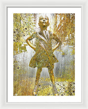 Fearless Girl By Kristen Visbal - Framed Print