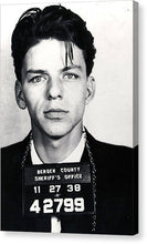 Frank Sinatra Mug Shot Vertical - Canvas Print Canvas Print Pixels 6.625" x 10.000" Mirrored Glossy