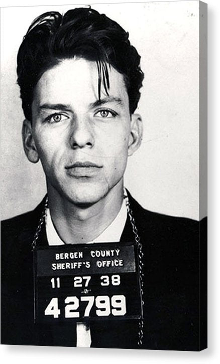 Frank Sinatra Mug Shot Vertical - Canvas Print Canvas Print Pixels 6.625