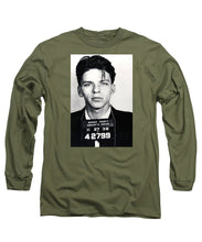 Frank Sinatra Mug Shot Vertical - Long Sleeve T-Shirt Long Sleeve T-Shirt Pixels Military Green Small 