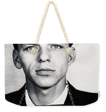 Frank Sinatra Mug Shot Vertical - Weekender Tote Bag Weekender Tote Bag Pixels 24" x 16" Natural 