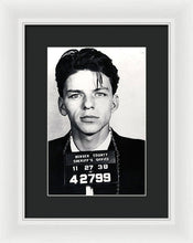 Frank Sinatra Mug Shot Vertical - Framed Print Framed Print Pixels 8.000" x 12.000" White Black