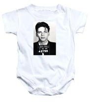 Frank Sinatra Mug Shot Vertical - Baby Onesie Baby Onesie Pixels White Small 