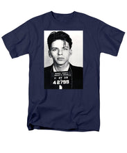 Frank Sinatra Mug Shot Vertical - Men's T-Shirt  (Regular Fit) Men's T-Shirt (Regular Fit) Pixels Navy Small 