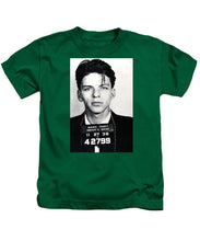 Frank Sinatra Mug Shot Vertical - Kids T-Shirt Kids T-Shirt Pixels Kelly Green Small 