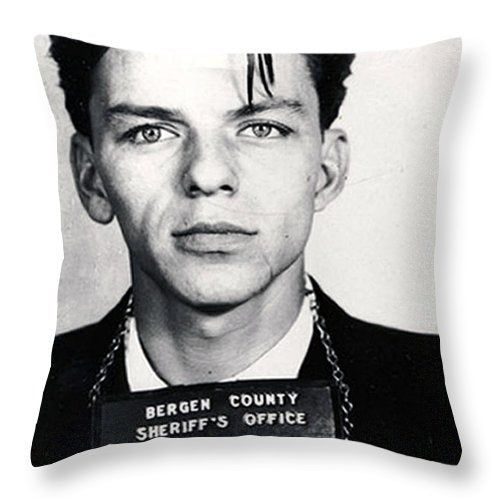 Frank Sinatra Mug Shot Vertical - Throw Pillow Throw Pillow Pixels 14